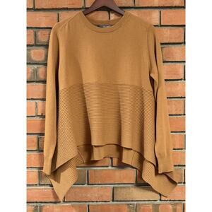Alexander McQueen Knit Sweater Women’s M Brown Asymmetrical Hem Made England